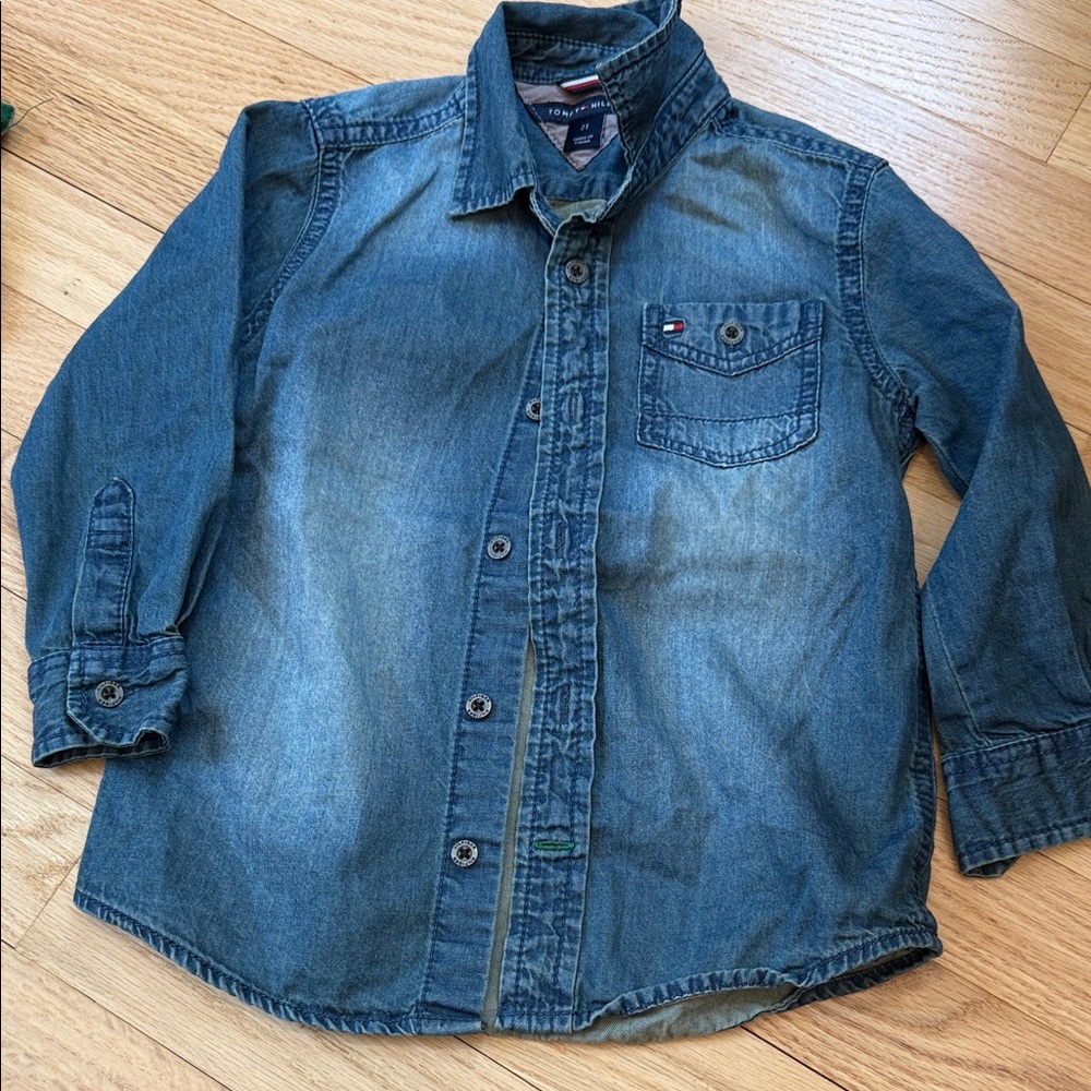 Assorted Boys Long Sleeve Collard Button-Down & Rugby Shirts Multi-Color - Picture 2 of 8